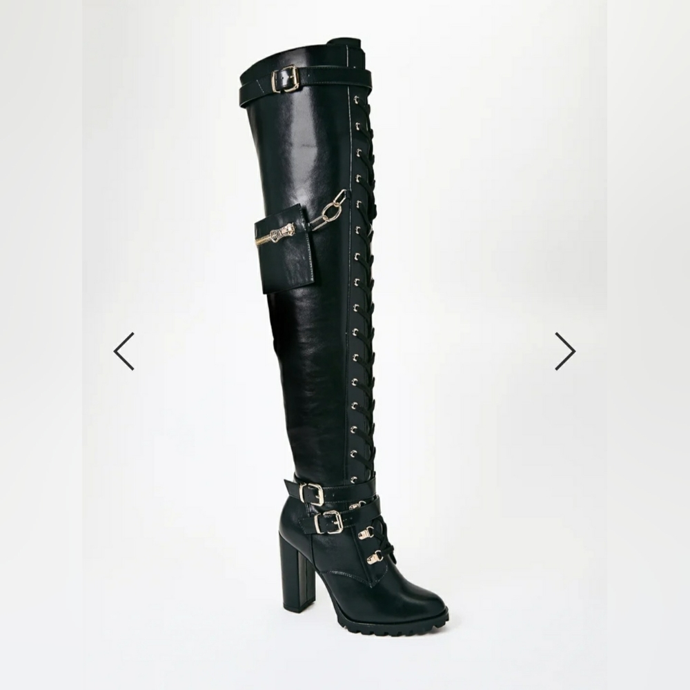 Shoe dazzle over the knee boots